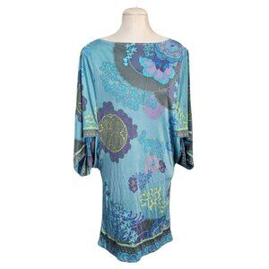 HALE BOB Turquoise Paisley Silk Dress Small